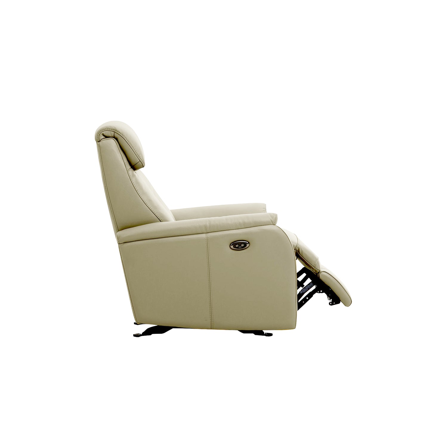 Ready Stock: Charleston Recliner Armchair in Cream Grey Leather