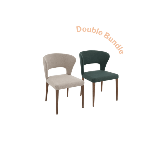 Any 2 for $299: Montreal Dining Chair in Light Grey and Green Fabric