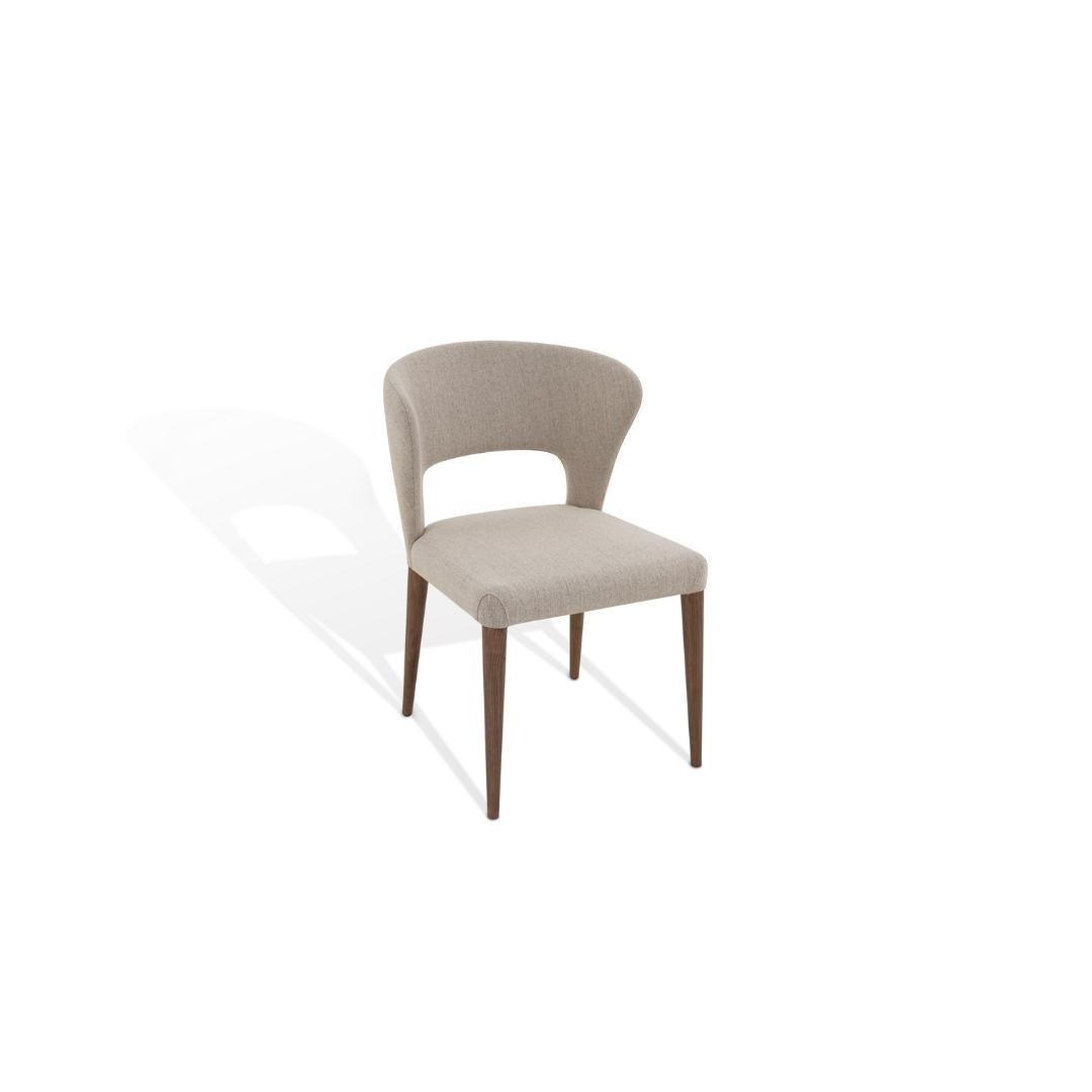 Montreal Dining Chair in Light Grey Fabric