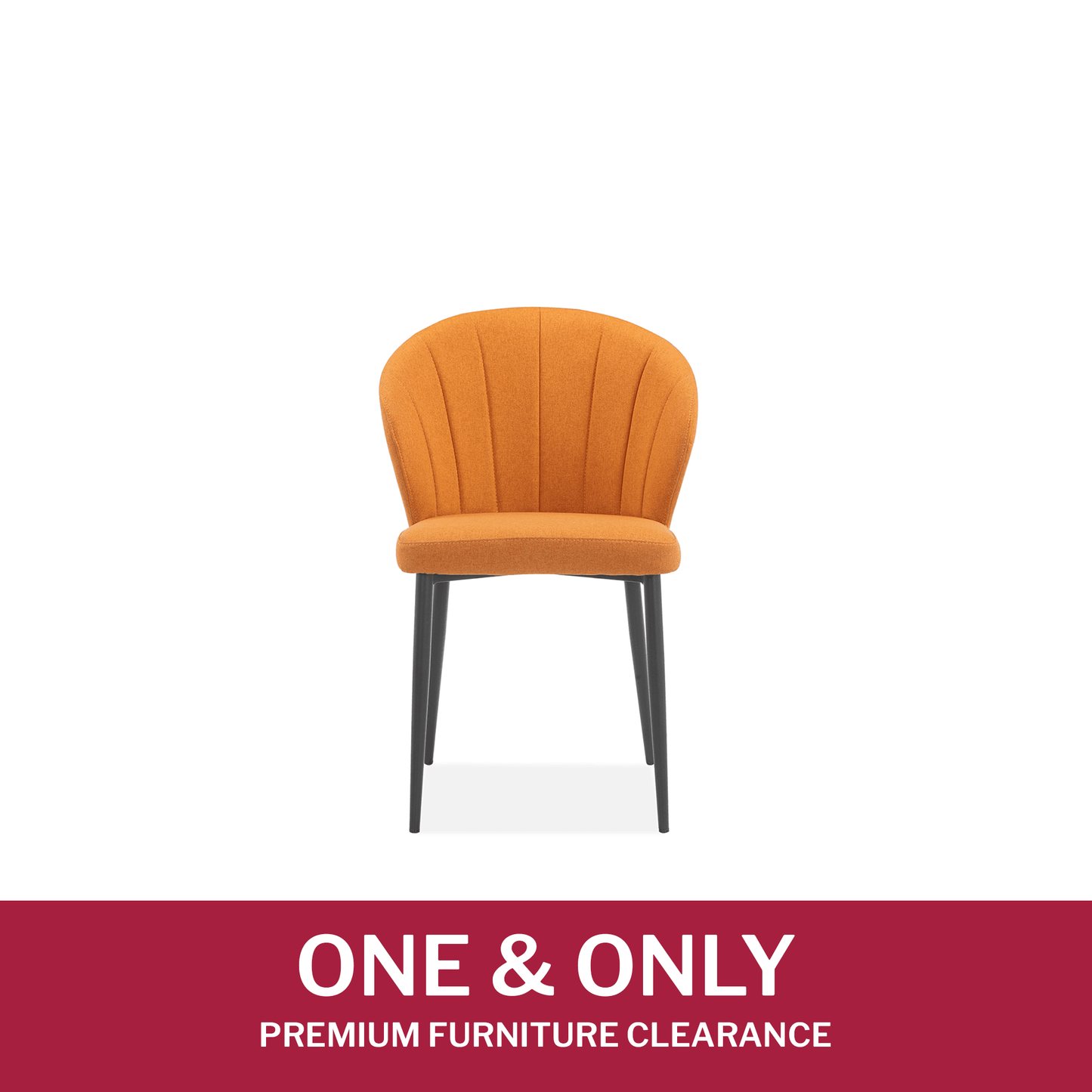 Online Special: Riffa Dining Chair in Orange Fabric