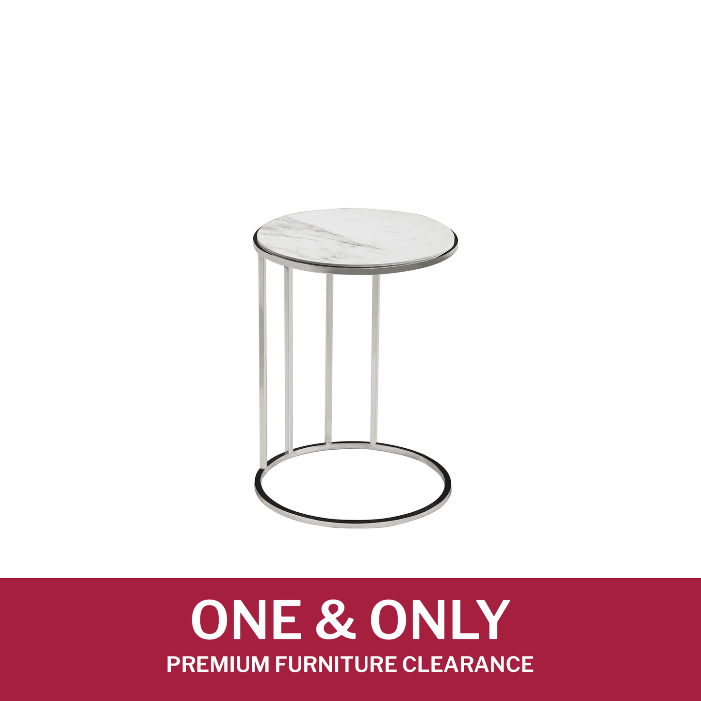 Online Special: Moonwalk Side Table in White Ceramic