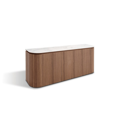 Nico Buffet Sideboard (179cm) in Walnut Veneer and Ceramic Top