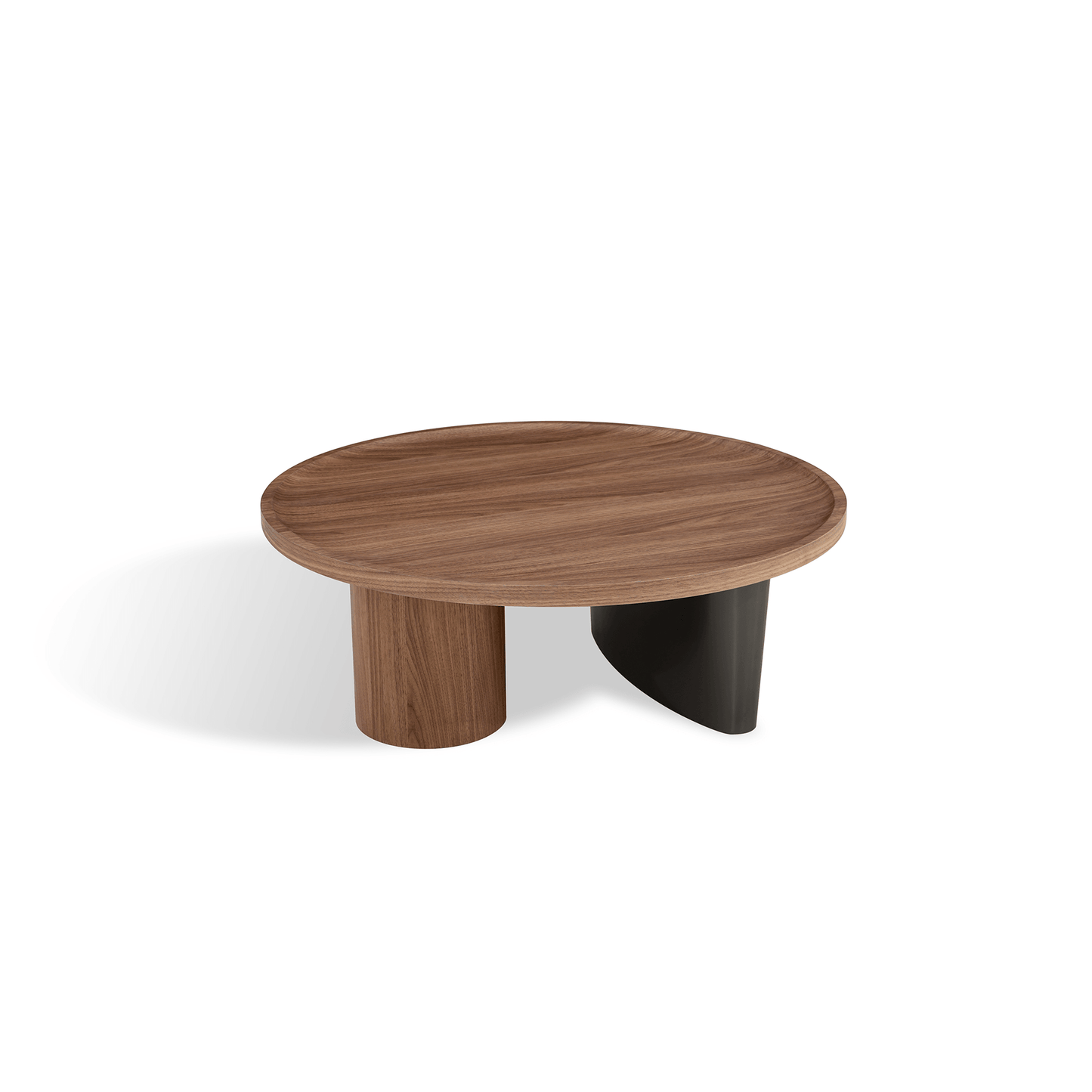 Nico Round Coffee Table (100cm) in Walnut Veneer