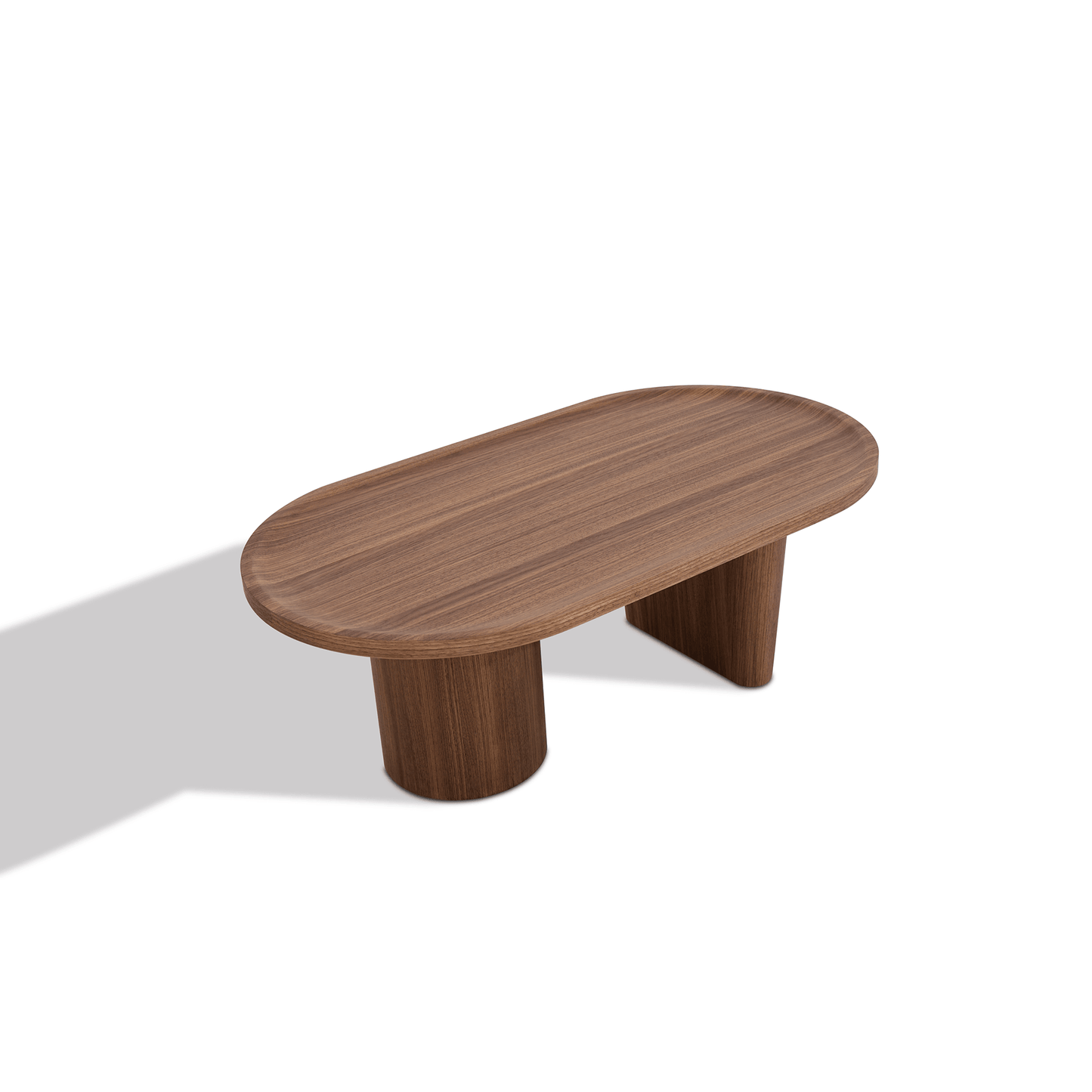 Nico Oval Coffee Table (110cm) in Walnut Veneer