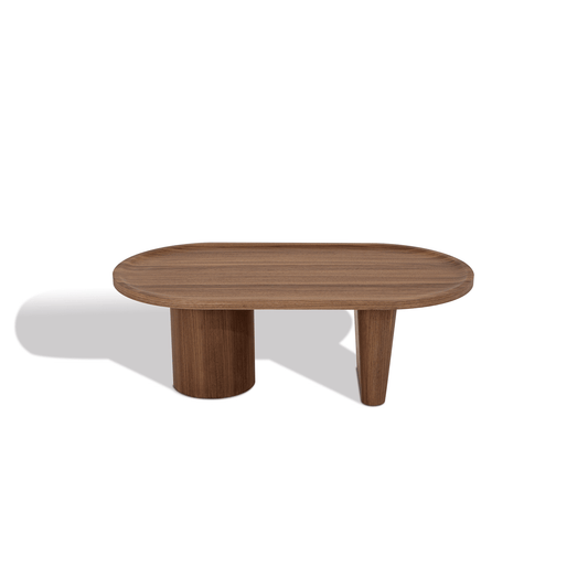 Nico Oval Coffee Table (110cm) in Walnut Veneer