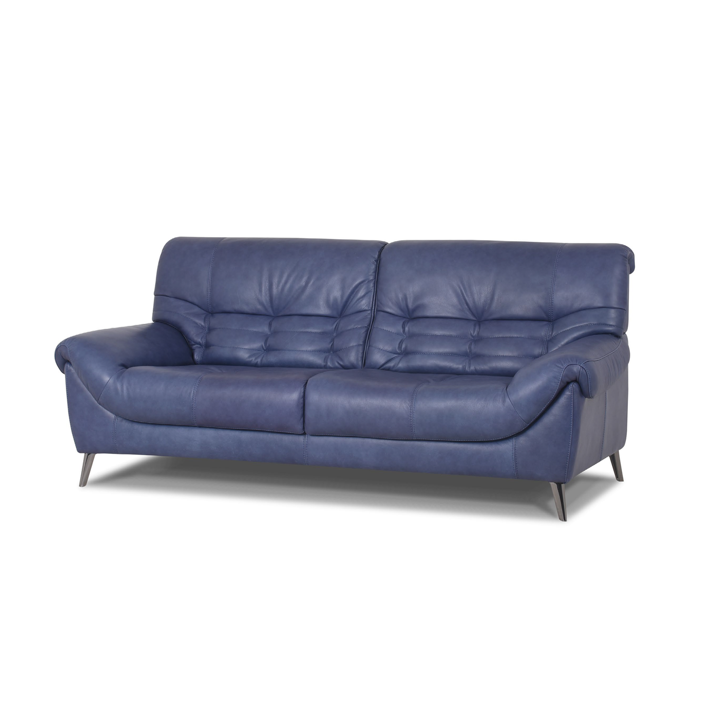 Online Special: Blue Signature Leather Sofa in 2.5 Seater, W222cm x L197cm