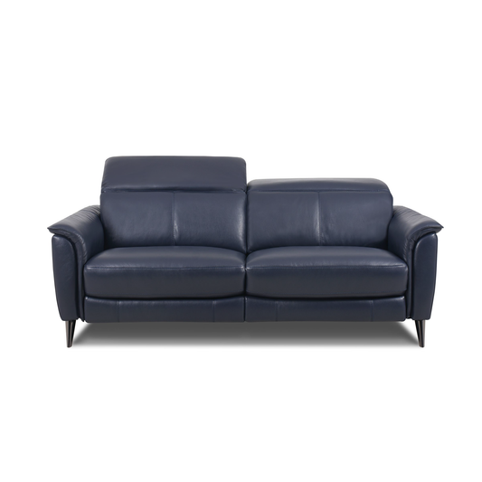 Online Special: Dark Blue Leather Sofa in 2.5 Seater, W202cm x L107cm