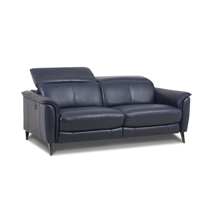 Online Special: Dark Blue Leather Sofa in 2.5 Seater, W202cm x L107cm