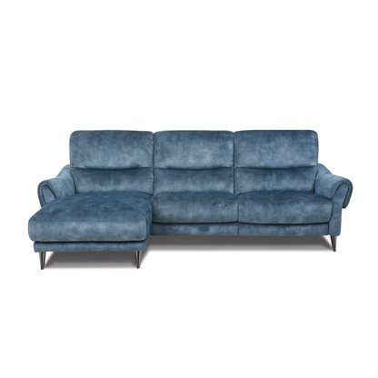 Online Special: Blue Fabric Sofa in L-shape, W259cm x L160cm