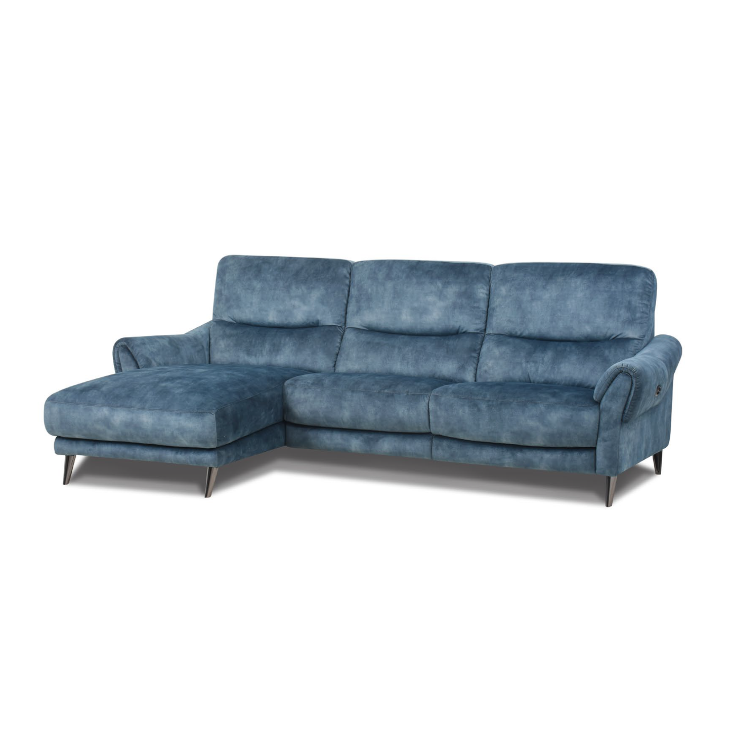 Online Special: Blue Fabric Sofa in L-shape, W259cm x L160cm