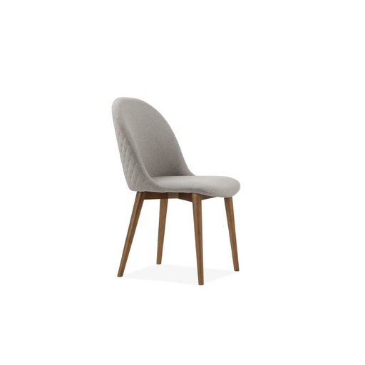 Dublin Dining Chair in Light Grey Fabric - Stylish Seating for Any Table