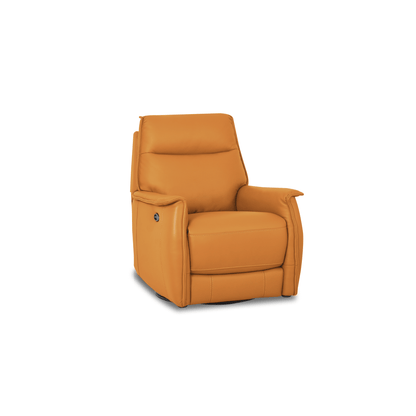 Online Special: Pico Leather Recliner Armchair in Yellow, W82cm x L95cm