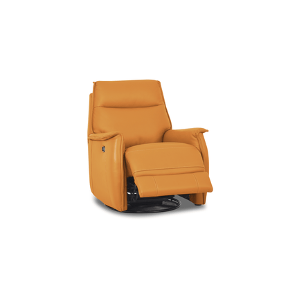 Online Special: Pico Leather Recliner Armchair in Yellow, W82cm x L95cm