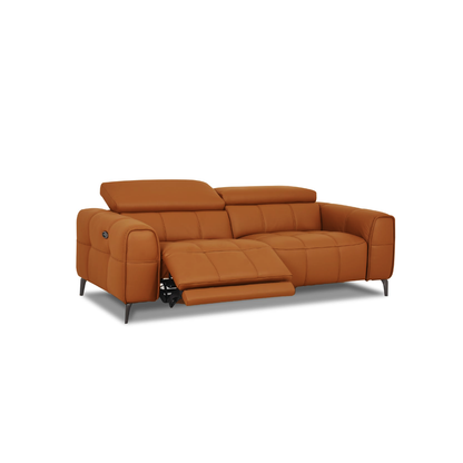 Ready Stock: Capri 2.5-Seater Sofa in Brown Leather