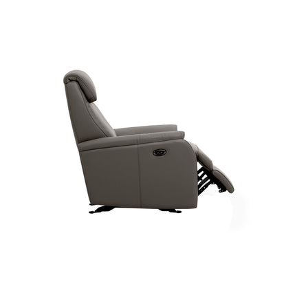 Ready Stock: Charleston Recliner Armchair in Dark Grey Leather