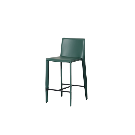 Saddle Bar Chair in Green Saddle Leather