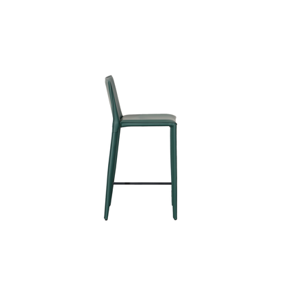 Saddle Bar Chair in Green Saddle Leather