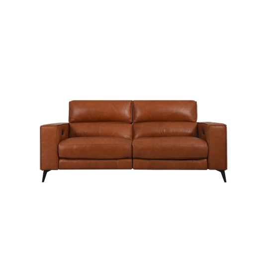 Ready Stock: Santa 2.5S2U-SA Seater Recliner Sofa in Warm Brown Leather