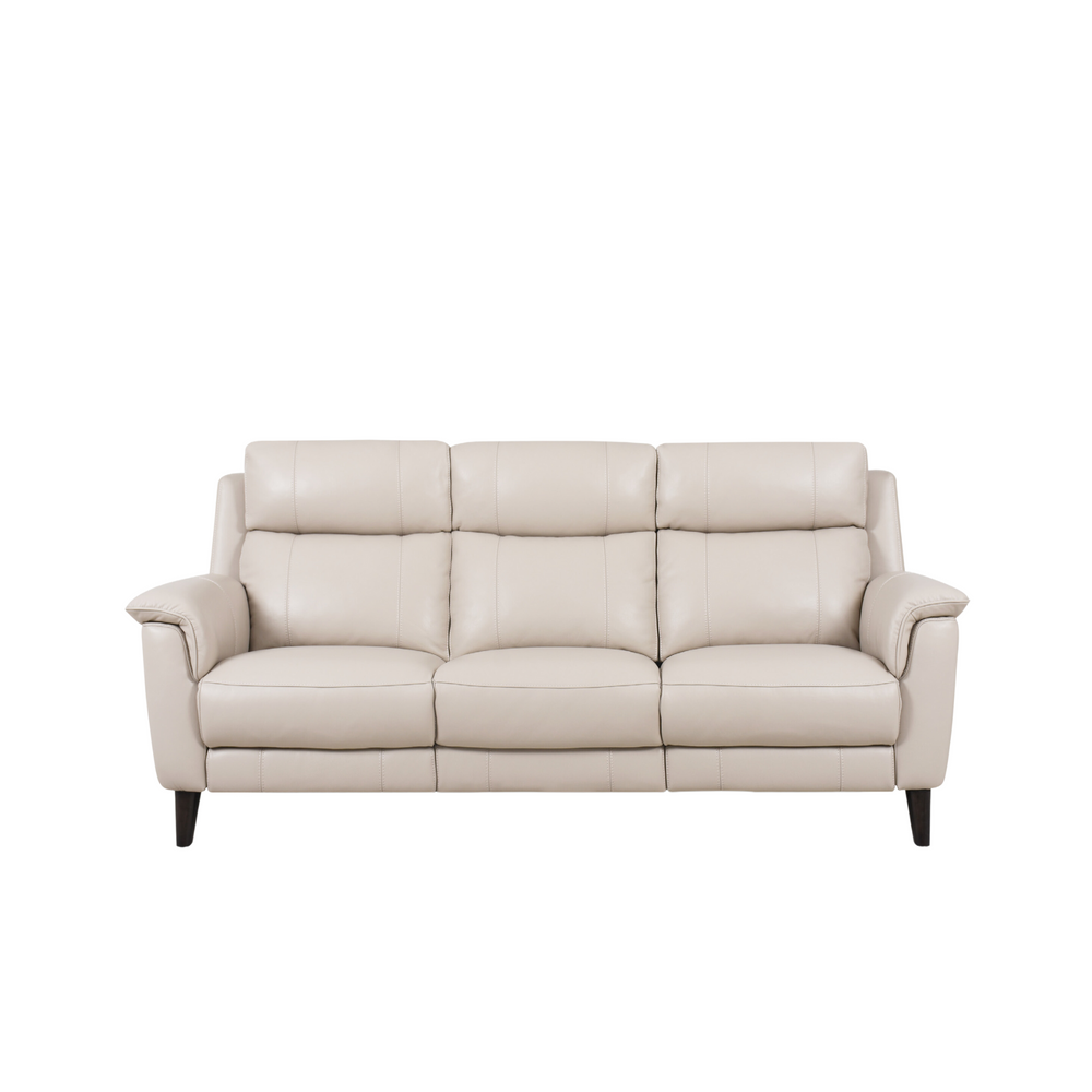 Symphony 3 seater with 2 recliners in Bone Color Leather