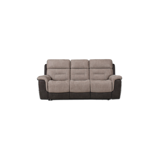 Tobi 2 Seater with 2 Manual Recliners in Tobacco Brown Fabric