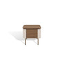 Verona Side Table (55cm) in Walnut & Copper Finish
