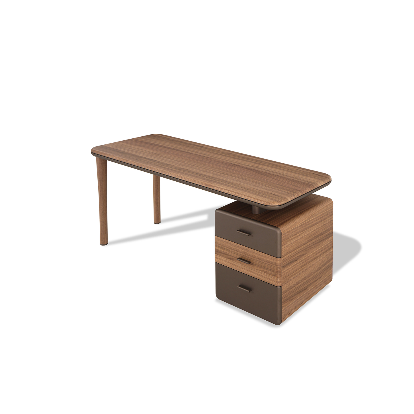 Dempsey Desk Study Table (160cm) in Walnut Veneer