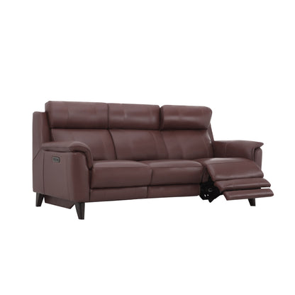 Ready Stock: Symphony 3 seater with 2 recliners in Pewter Grey Leather