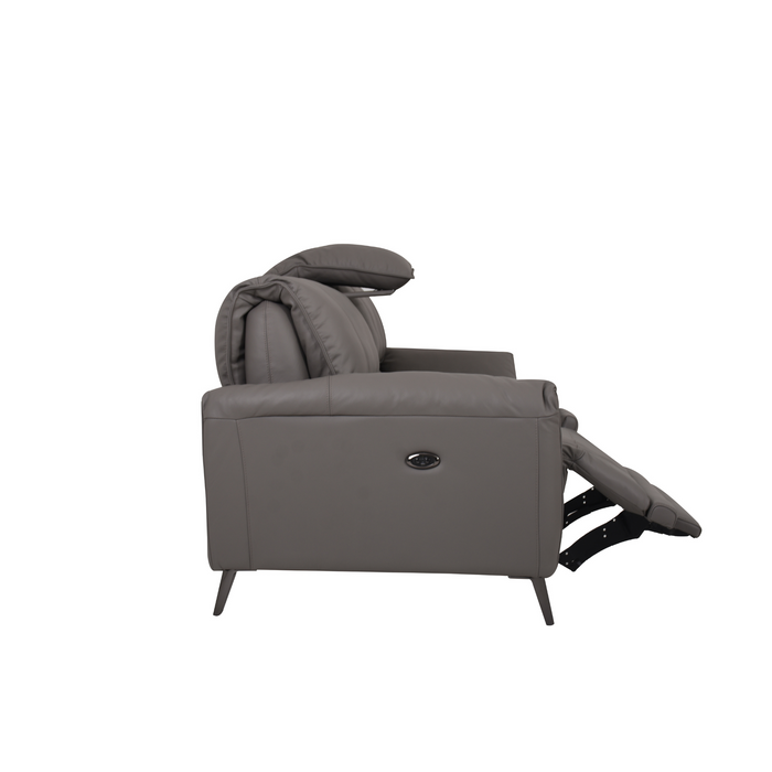 California 2.5 Seater Recliners in Elephant Grey Leather
