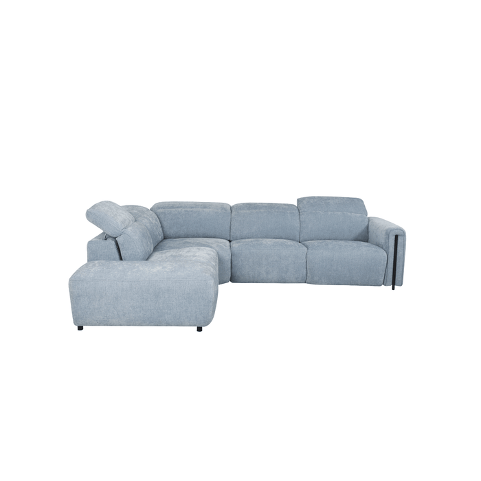 Calm Modular Recliner Sofa in Powder Blue Fabric - HomesToLife