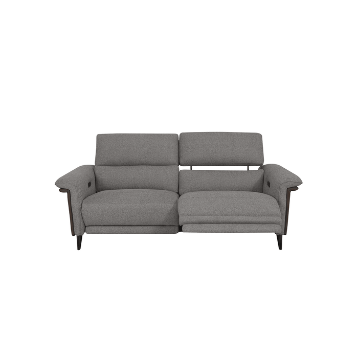 Jay Recliner Sofa in Grey Fabric, 2.5 Seater - HomesToLife