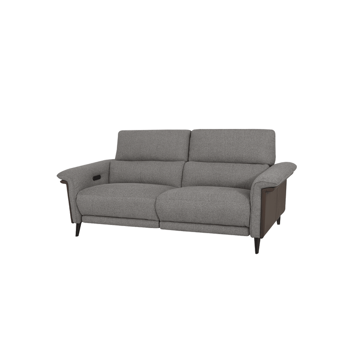 Jay Recliner Sofa in Grey Fabric, 2.5 Seater - HomesToLife