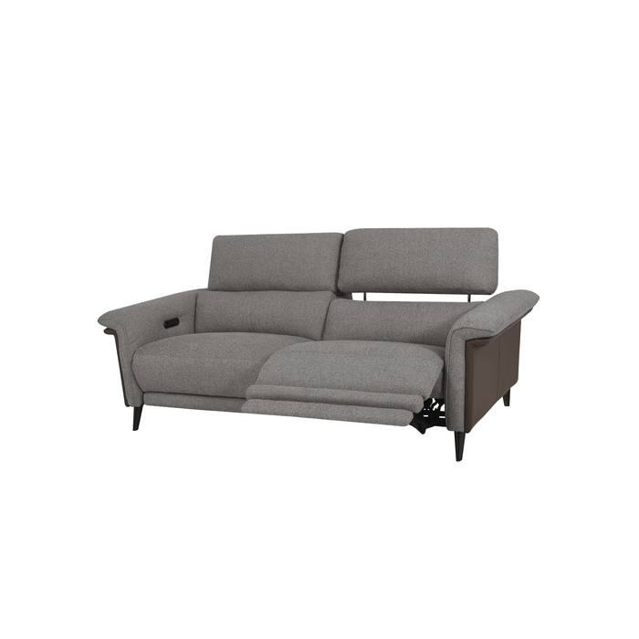 Jay Recliner Sofa in Grey Fabric, 2.5 Seater - HomesToLife