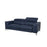 Mondrian 2.5 seater Dark Denim leather recliner sofa