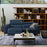 Mondrian 2.5 seater Dark Denim leather recliner sofa