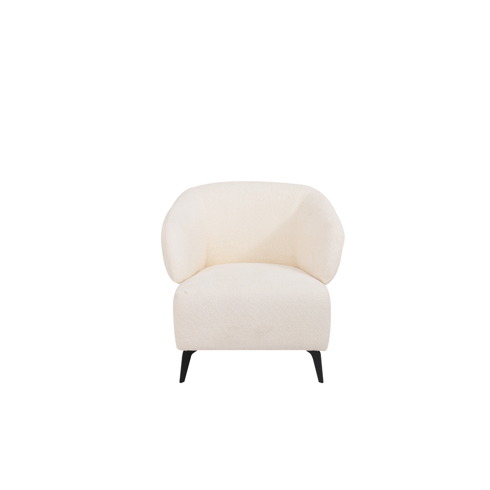 Optus Cream Boucle Fabric Armchair