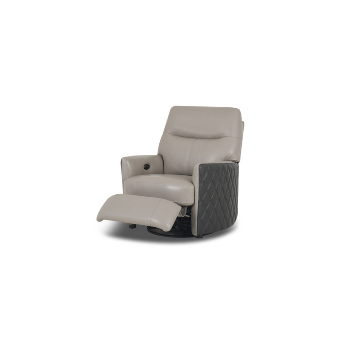 Peyton Battery Recliner Armchair in Taupe Leather