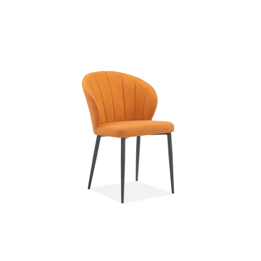 Meridian Dining Chair in Orange Fabric - HomesToLife
