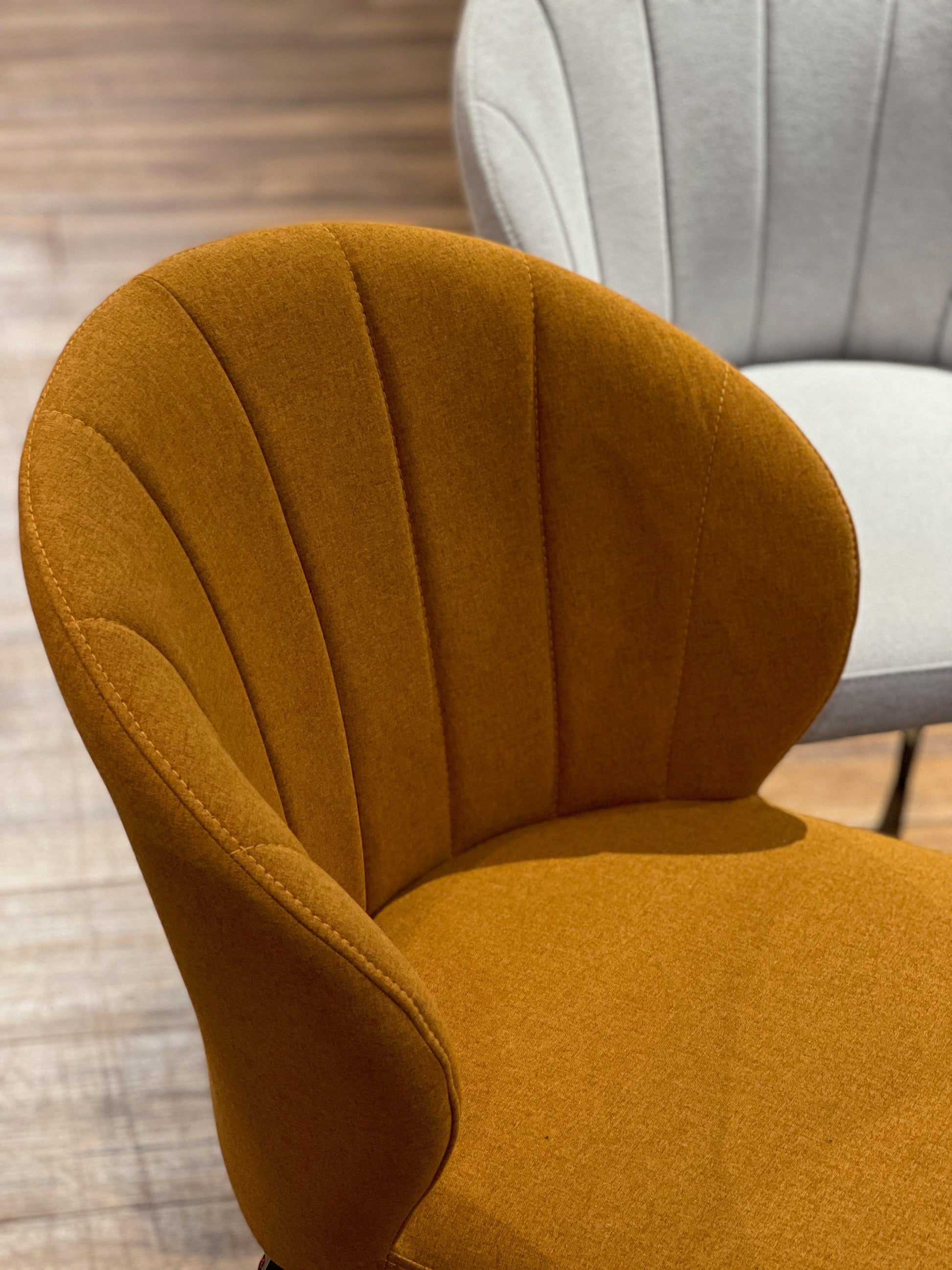 Meridian Dining Chair in Orange Fabric - HomesToLife