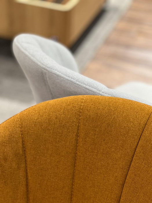 Meridian Dining Chair in Orange Fabric - HomesToLife