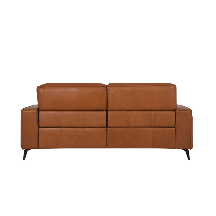 Santa Double Power Recliner Storage Sofa, Vintage Brown Leather - HomesToLife