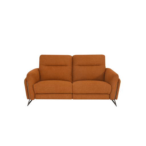 Ski Recliner Sofa in Ginger Brown Fabric, 2.5 Seater - HomesToLife