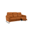 Ski Recliner Sofa in Ginger Brown Fabric, 3 Seater - HomesToLife