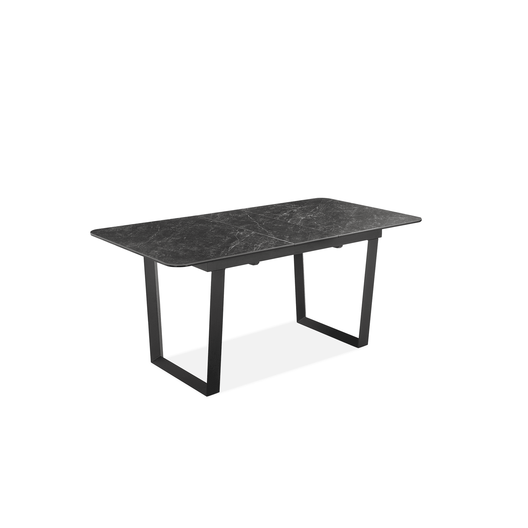 Black and white discount extendable dining table