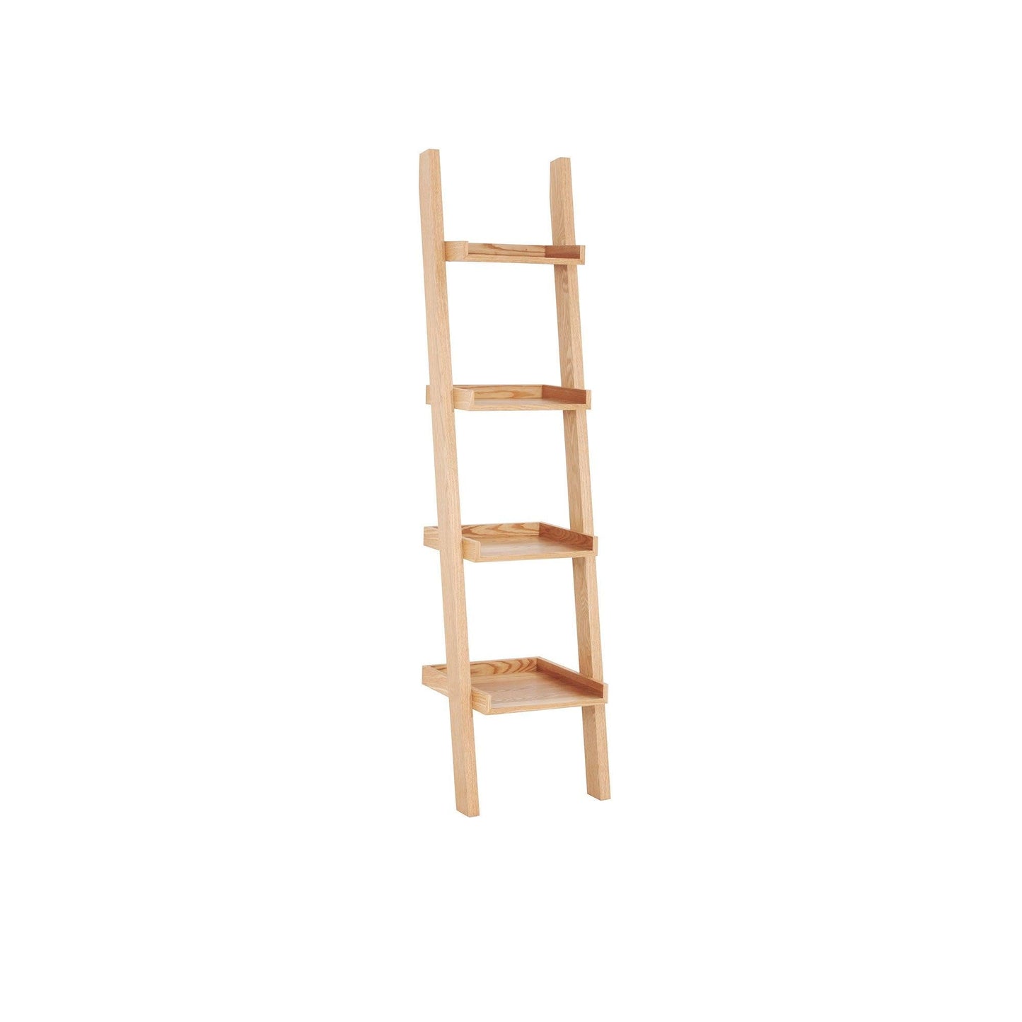 Upward Leaning Bookshelf, Oak - HomesToLife