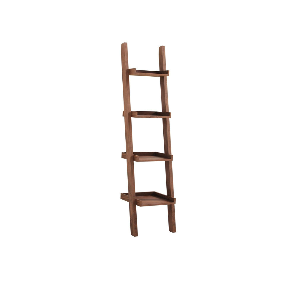 Upward Leaning Bookshelf, Walnut - HomesToLife