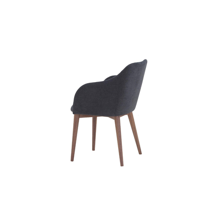 Victoria Dining Chair in Dark Grey Fabric - HomesToLife